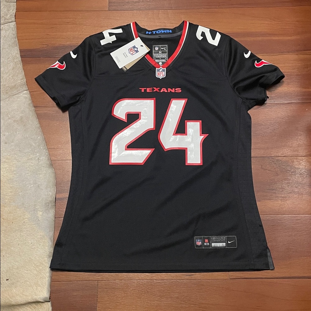 Nike Black Texans Jersey with Red and White Details Sz M NWT